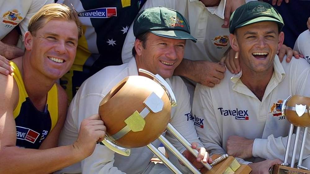 MICHAEL SLATER vs STEVE WAUGH AND ADAM GILCHRIST