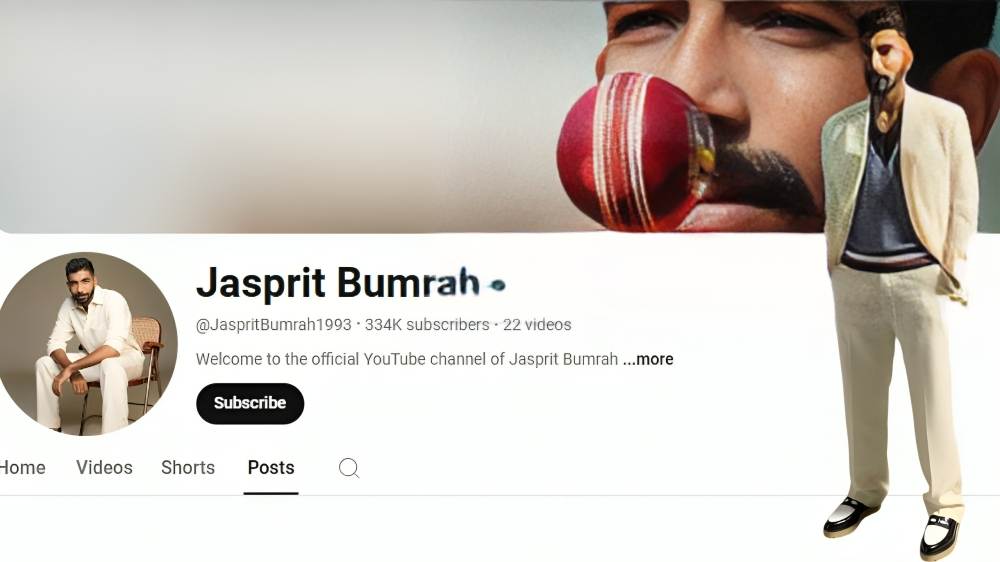 Jasprit Bumrah YouTube Channels