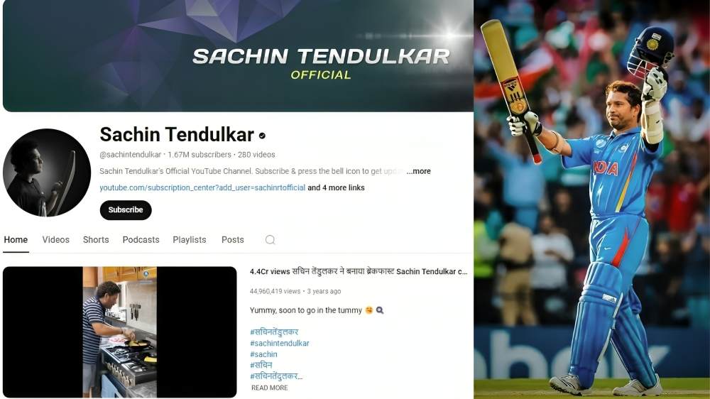 Sachin Tendulkar YouTube Channels