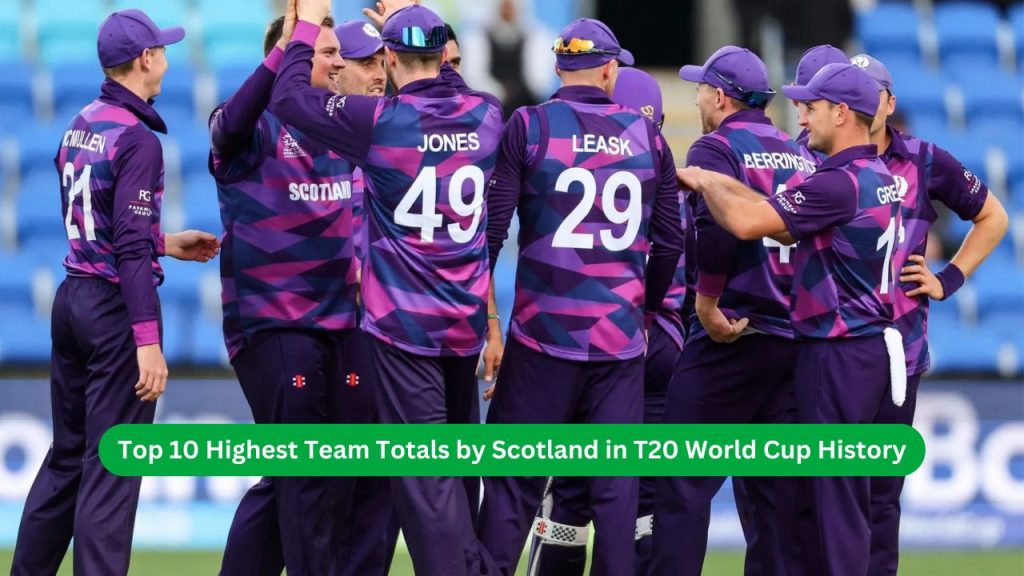 Top 10 Highest Team Totals by Scotland in T20 World Cup History