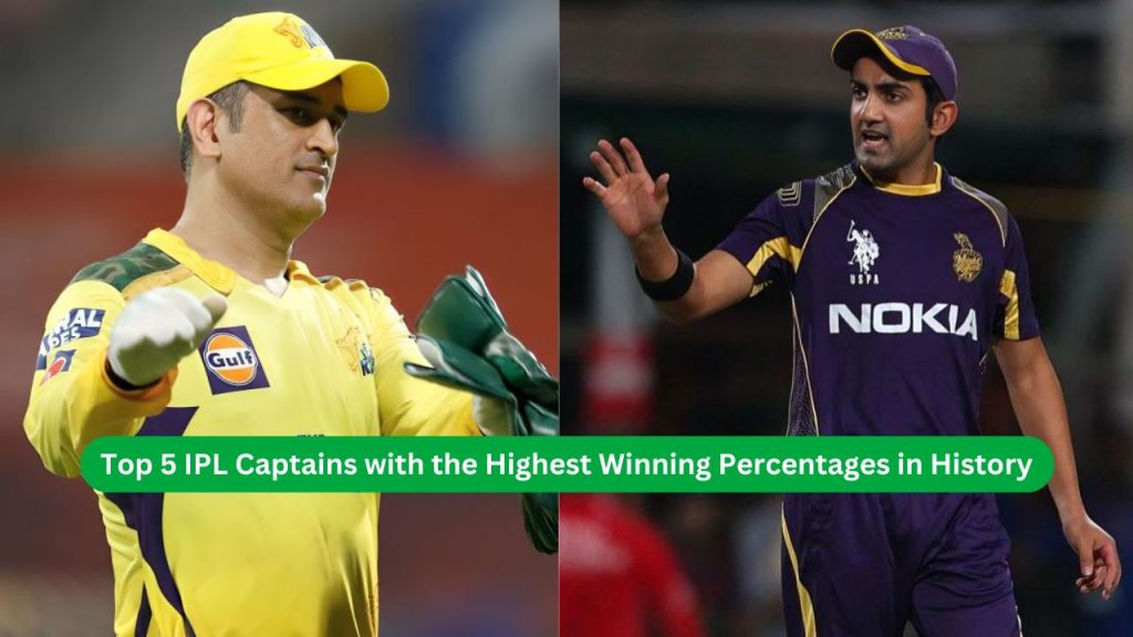 Top 5 IPL Captains with the Highest Winning Percentages in History