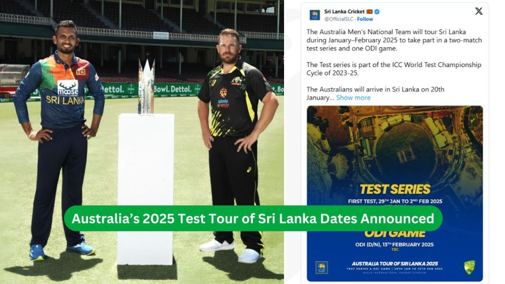 Australia’s 2025 Test Tour of Sri Lanka Dates Announced