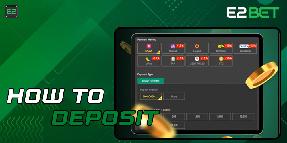 E2bet How to deposit