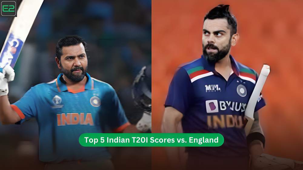 Top 5 Indian T20I Scores vs. England